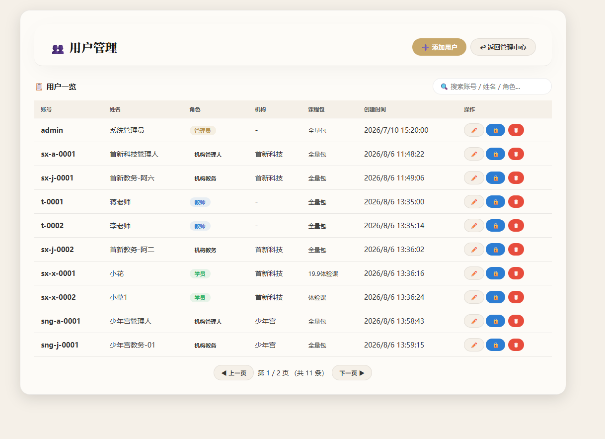 用户管理